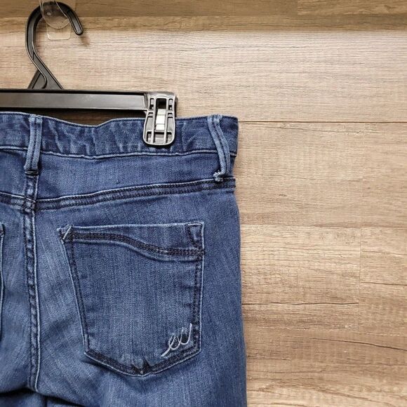 Express Skinny Jeans Blue Medium Wash Womens Size 4‎ Distressed Denim Stretch - Picture 8 of 13